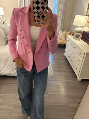 Generation Love Delilah Crepe Blazer in Candy Pink 🎀